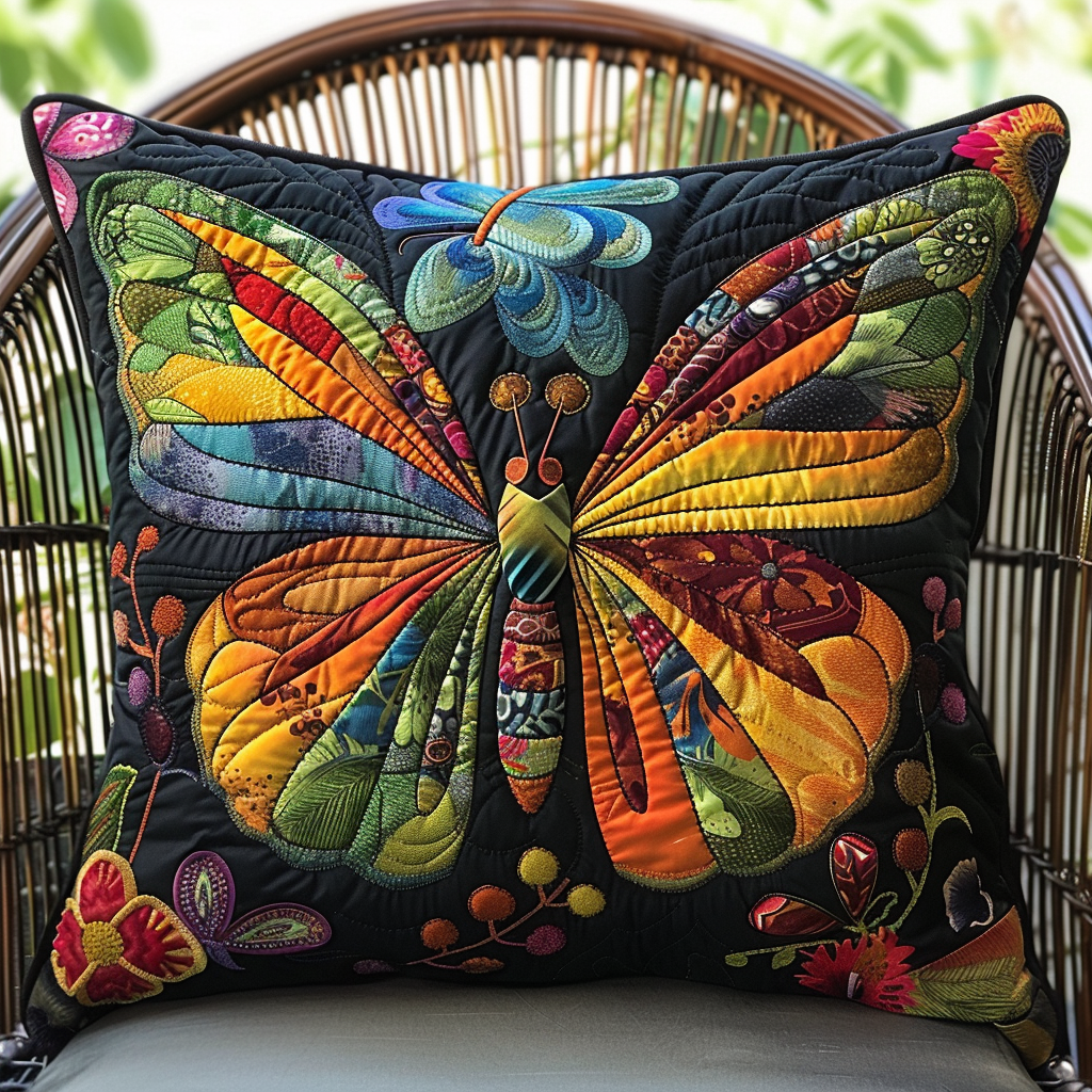 Adorable Butterfly Quilted Pillow Case Butterfly Gifts For Ladies
