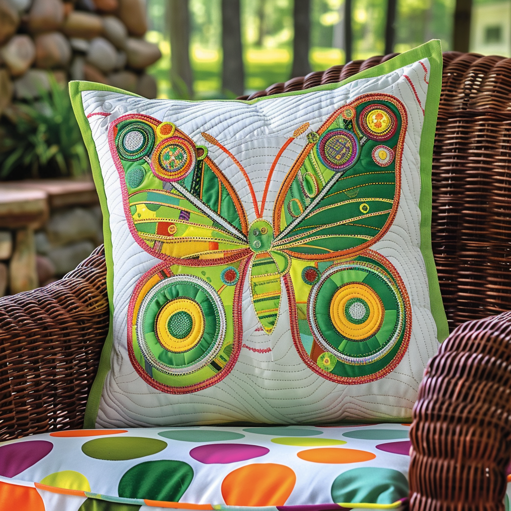 Adorable Butterfly Quilted Pillow Case Gifts With Butterfly Theme